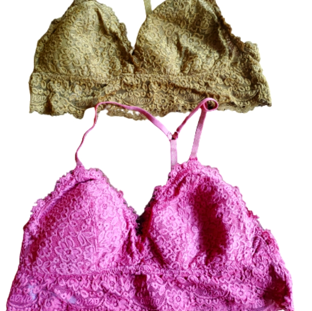 Aerie racer back bralette bundle size medi…